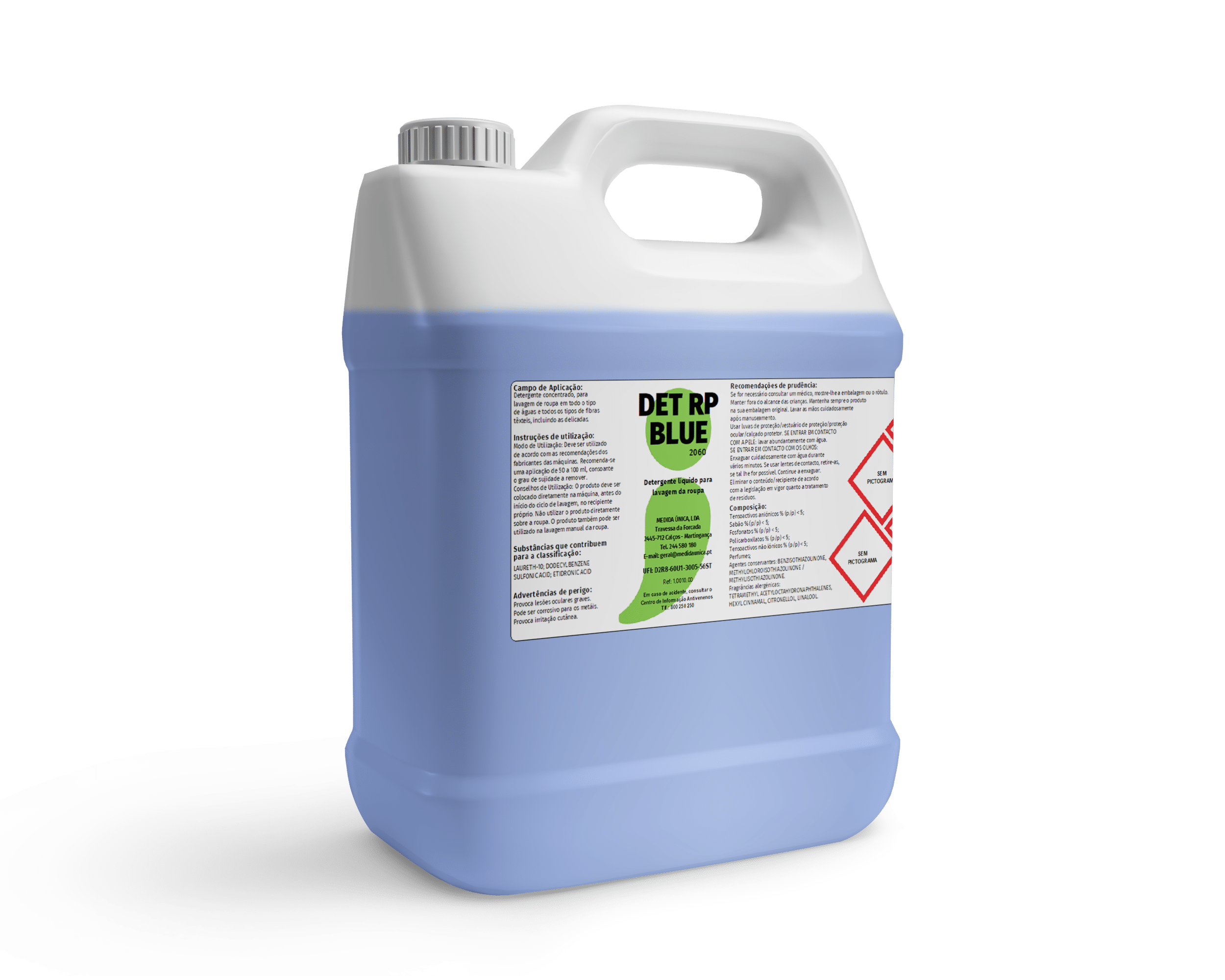 Mockup de Garrafão 5L de DET RP BLUE 2060