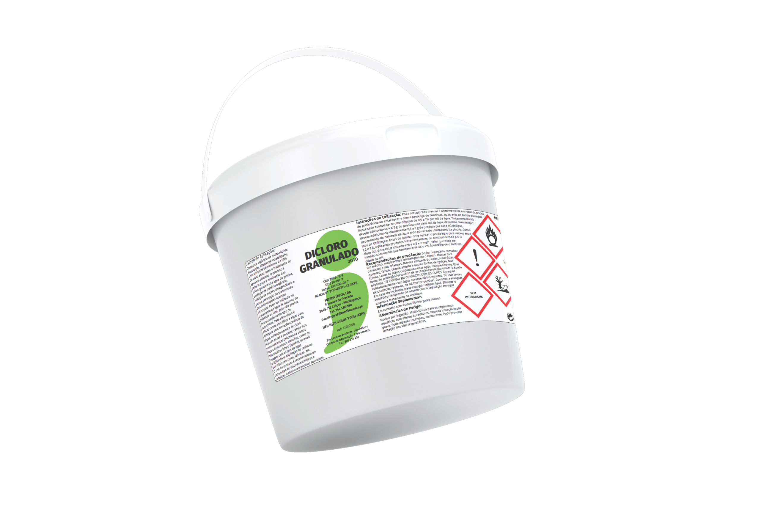 Mockup de Balde de DICLORO GRANULADO