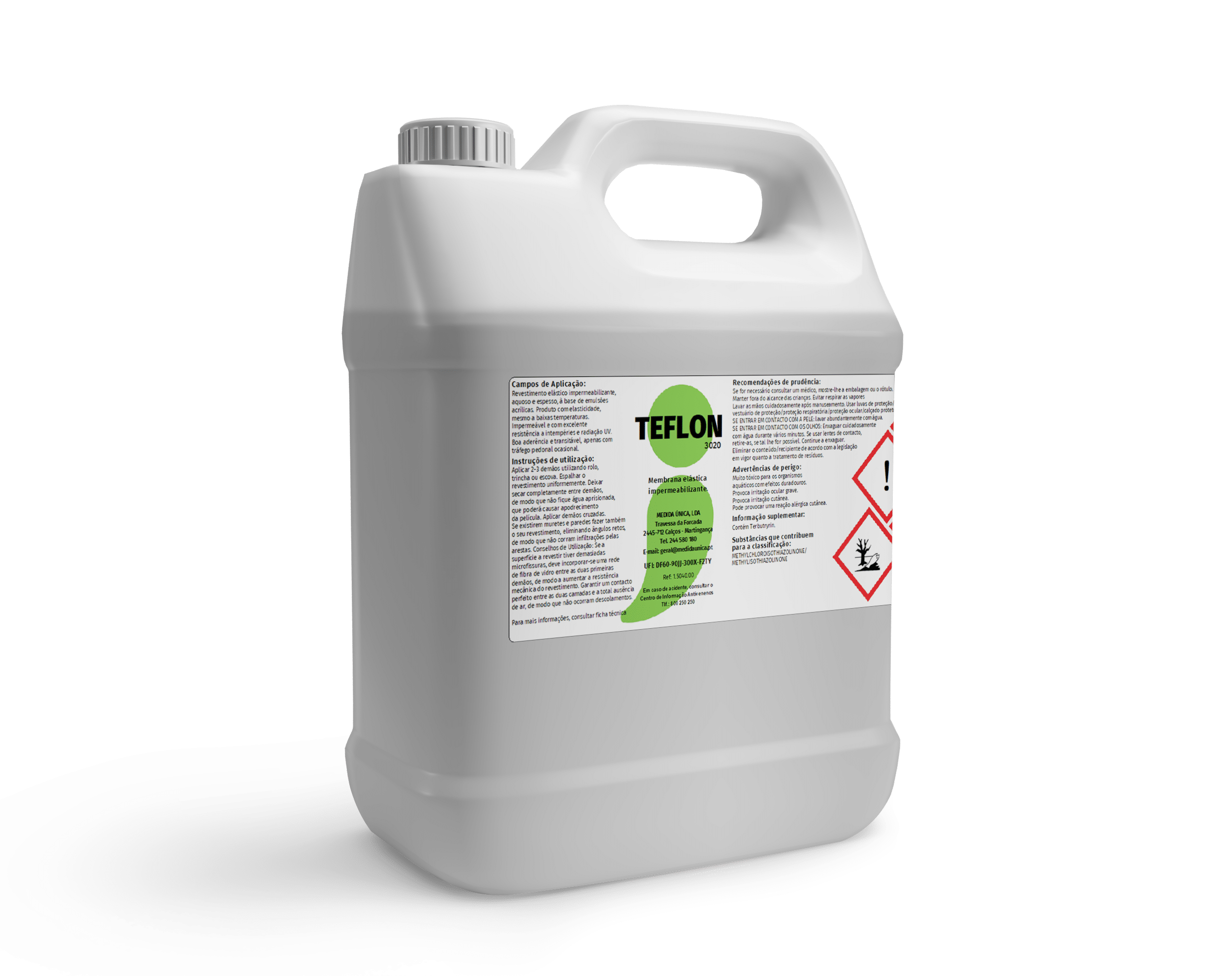 Mockup de Garrafão 5L de TEFLON 3020